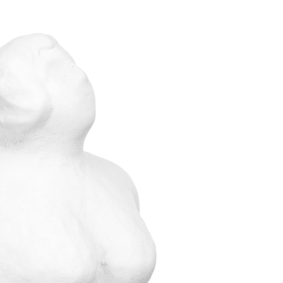 Figura de mujer de cer&aacute;mica blanca 34cm