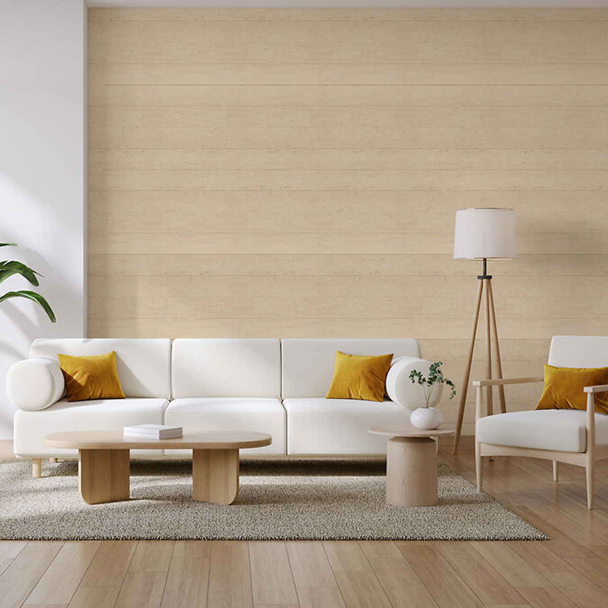 Juego de 2 pegatinas decorativas CARY natural