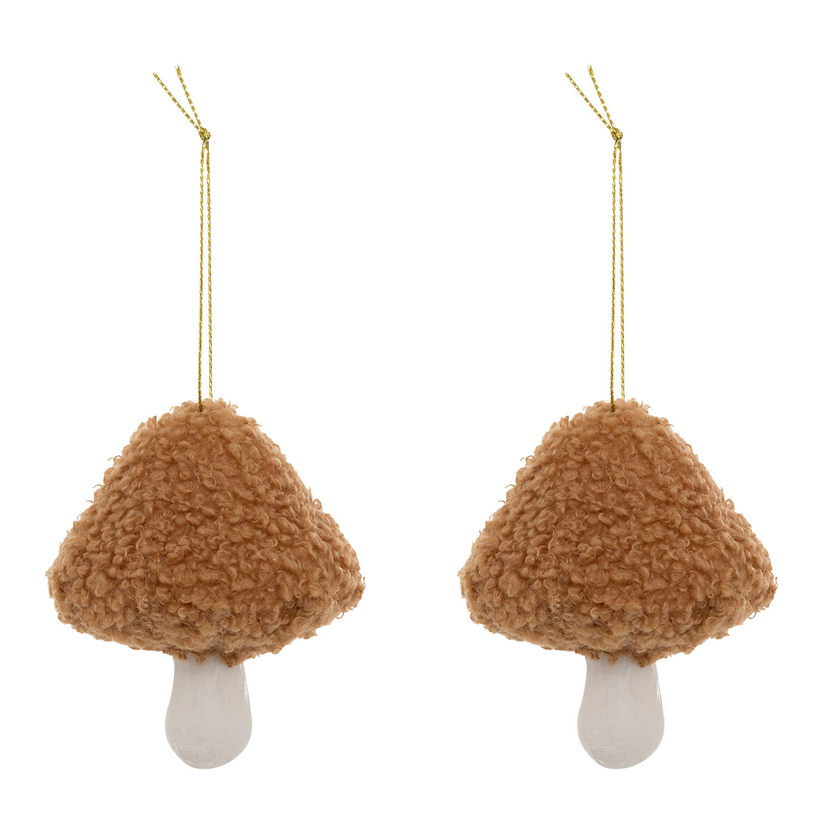 Set de 2 Adorno navideños Set a bouclé 