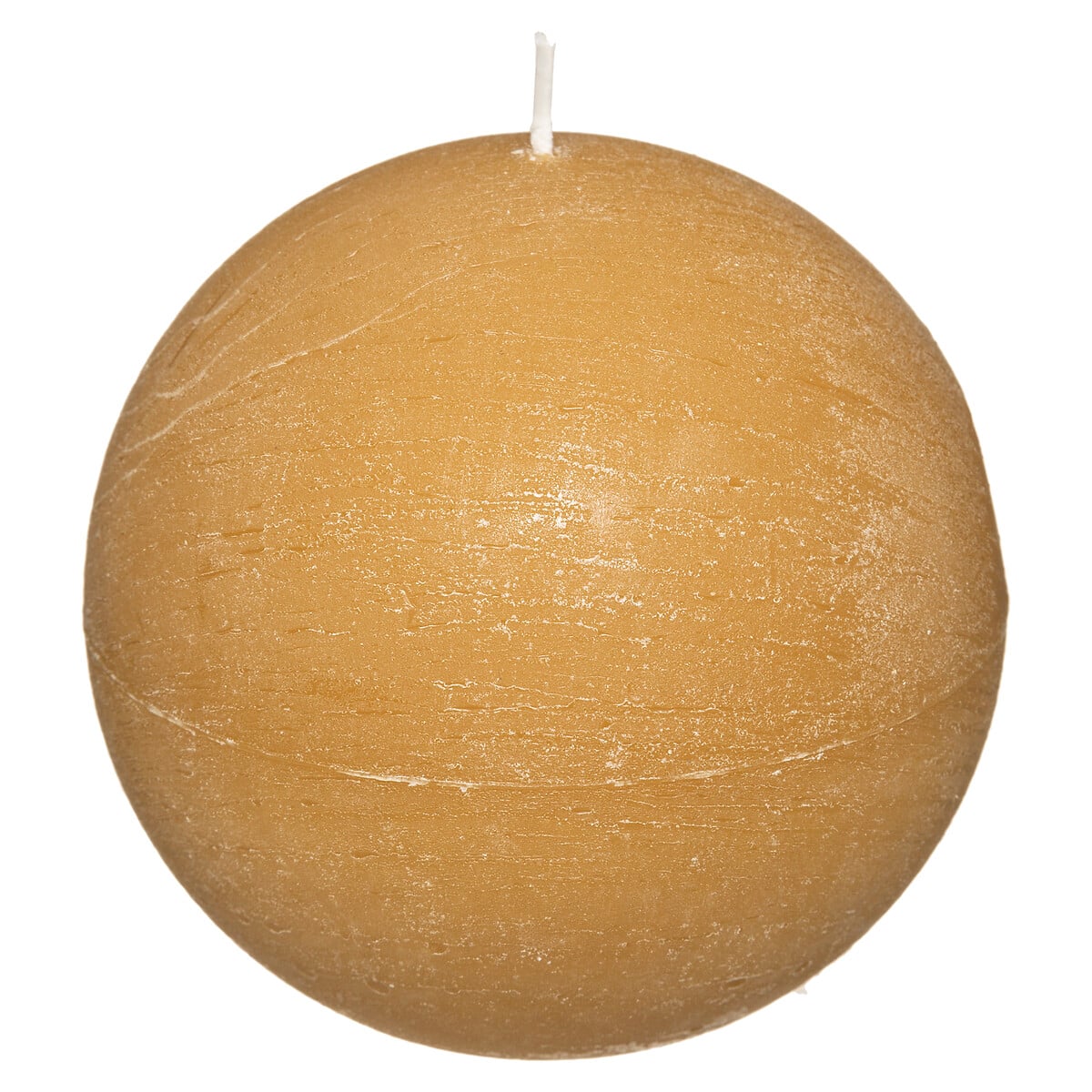 Vela Bola R&uacute;stica Amarilla 10Cm