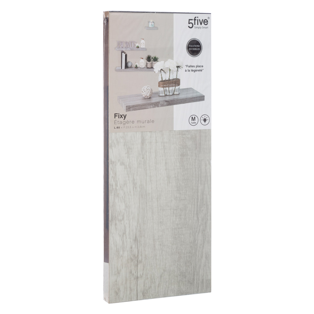 Estante Flotante Mdf Roble Gris