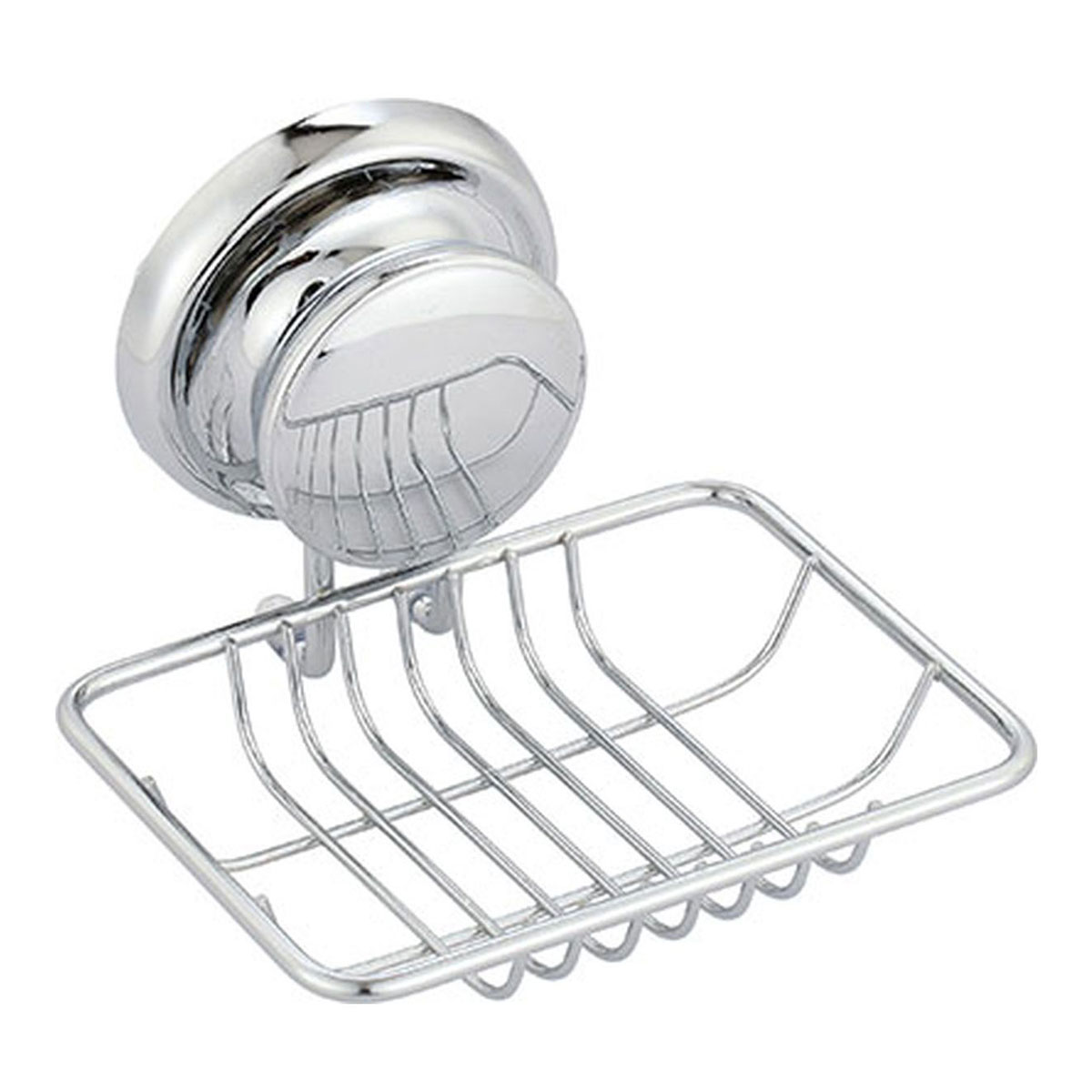 Jabonera Metálica Cromada Con Ventosa 