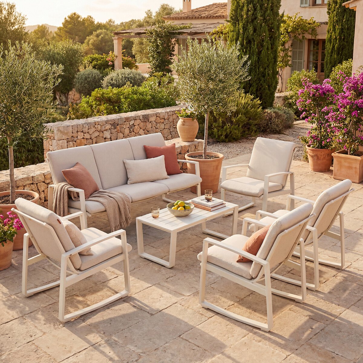 Juego de jard&iacute;n BOREANE lino y argile 5 plazas