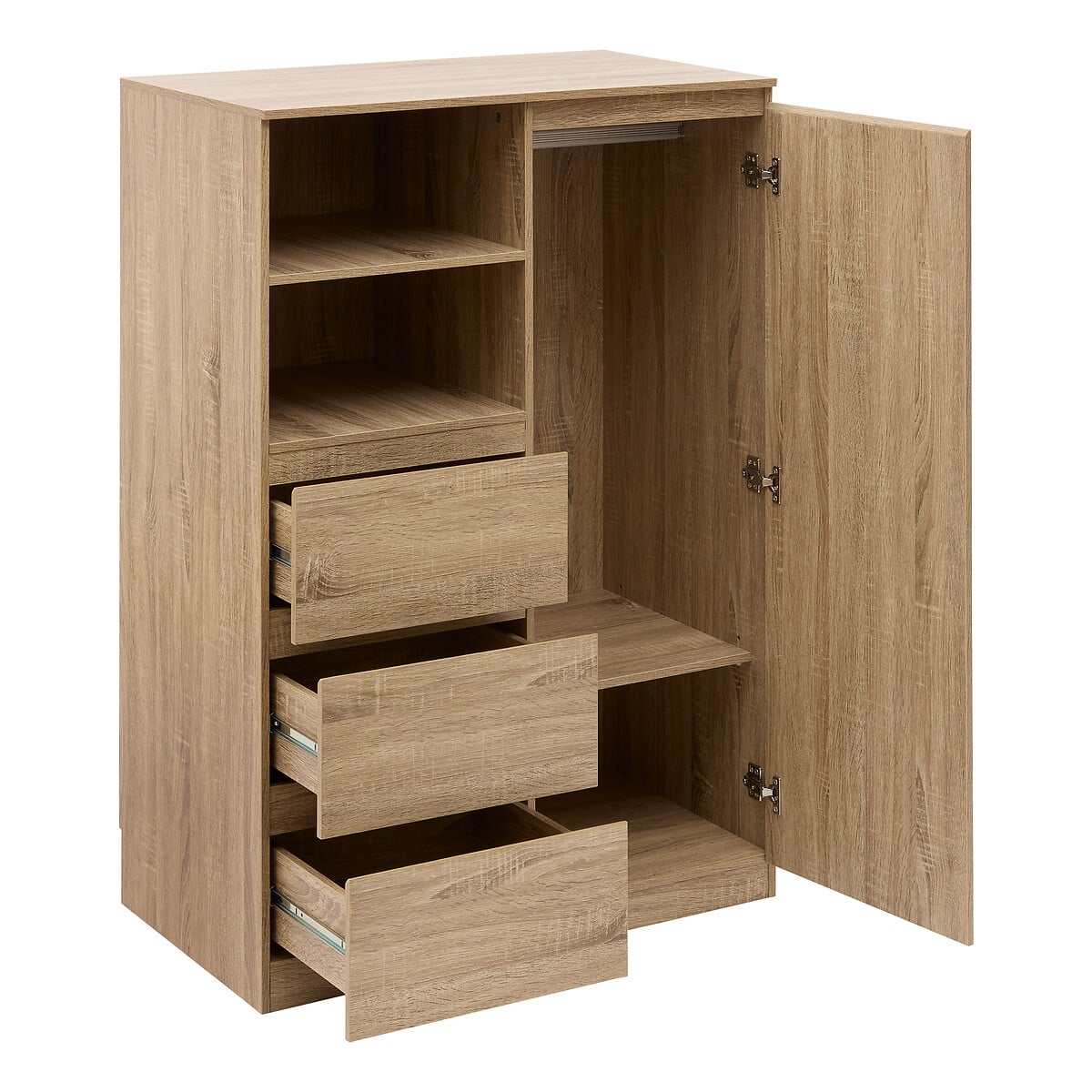Armario con 3 cajones beige 115cm