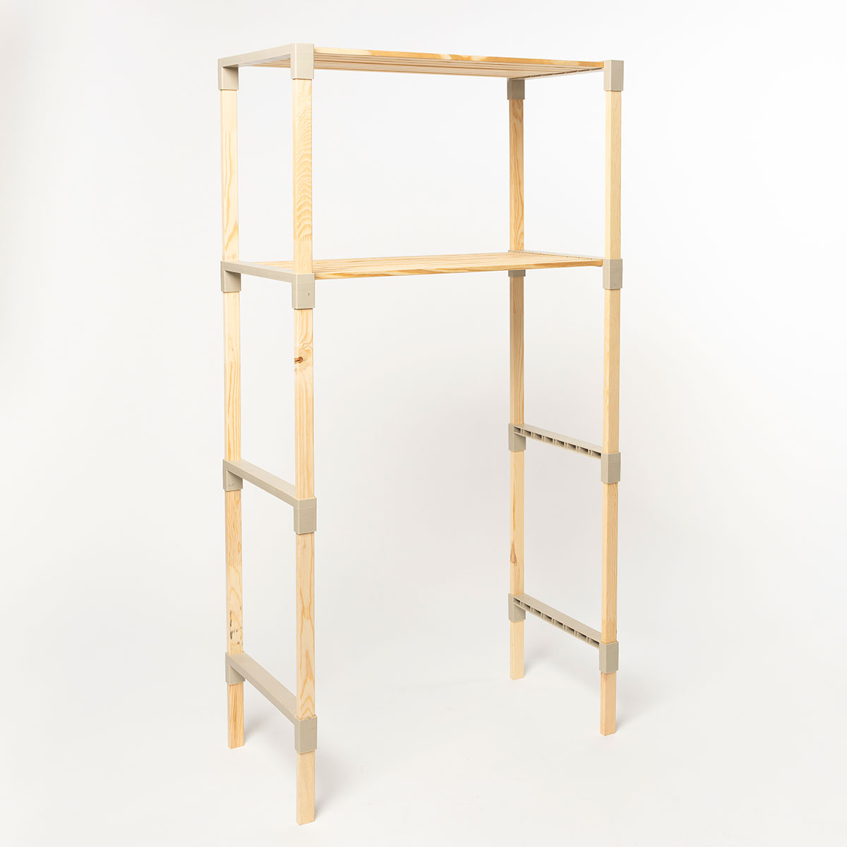Estante para lavadora beige de madera