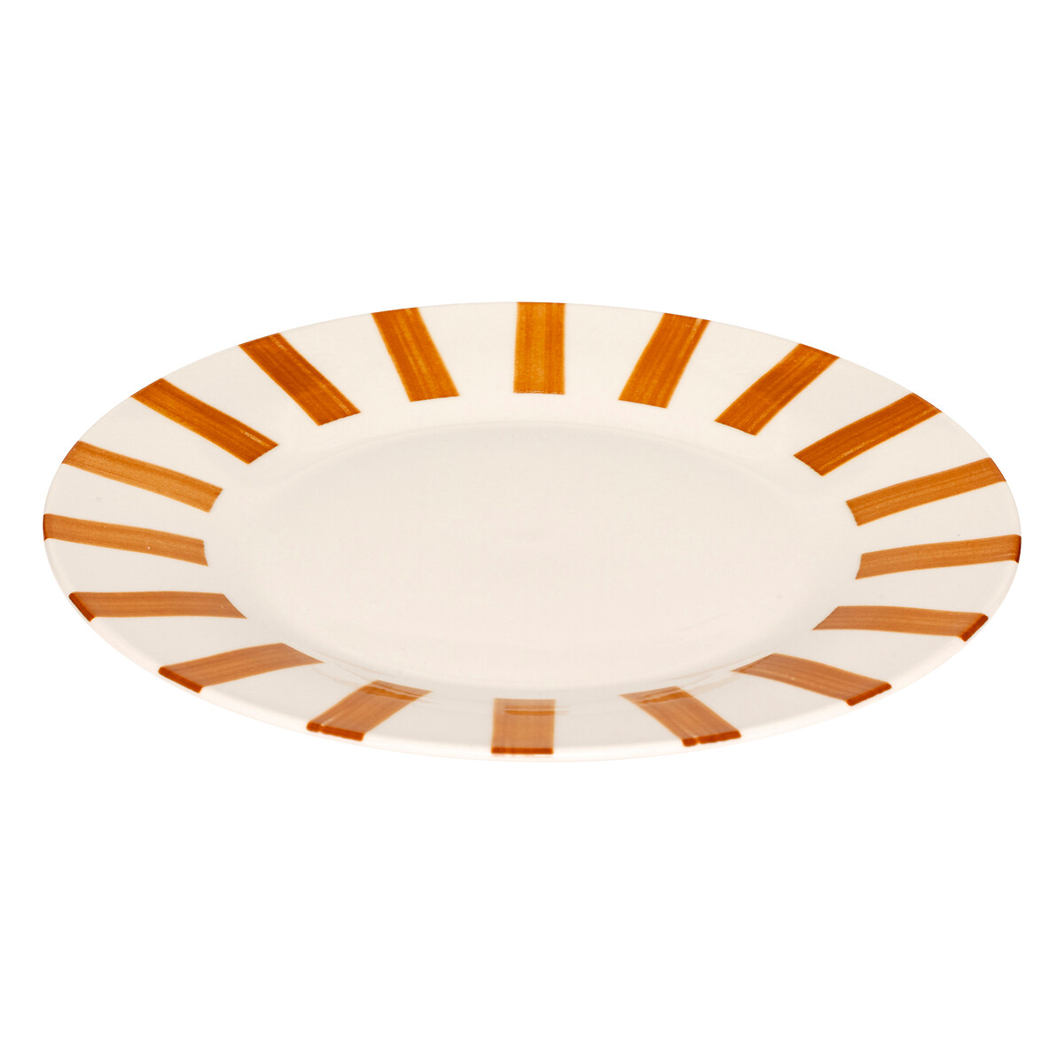 Plato llano CHERI amarillo de porcelana 27cm