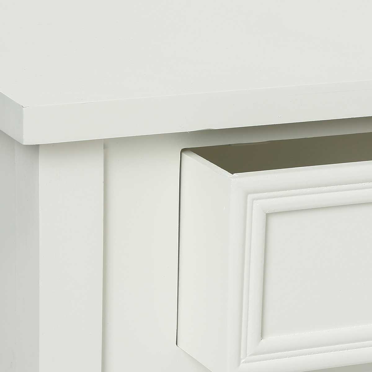 Mesa auxiliar CHARME blanca con 1 cajón