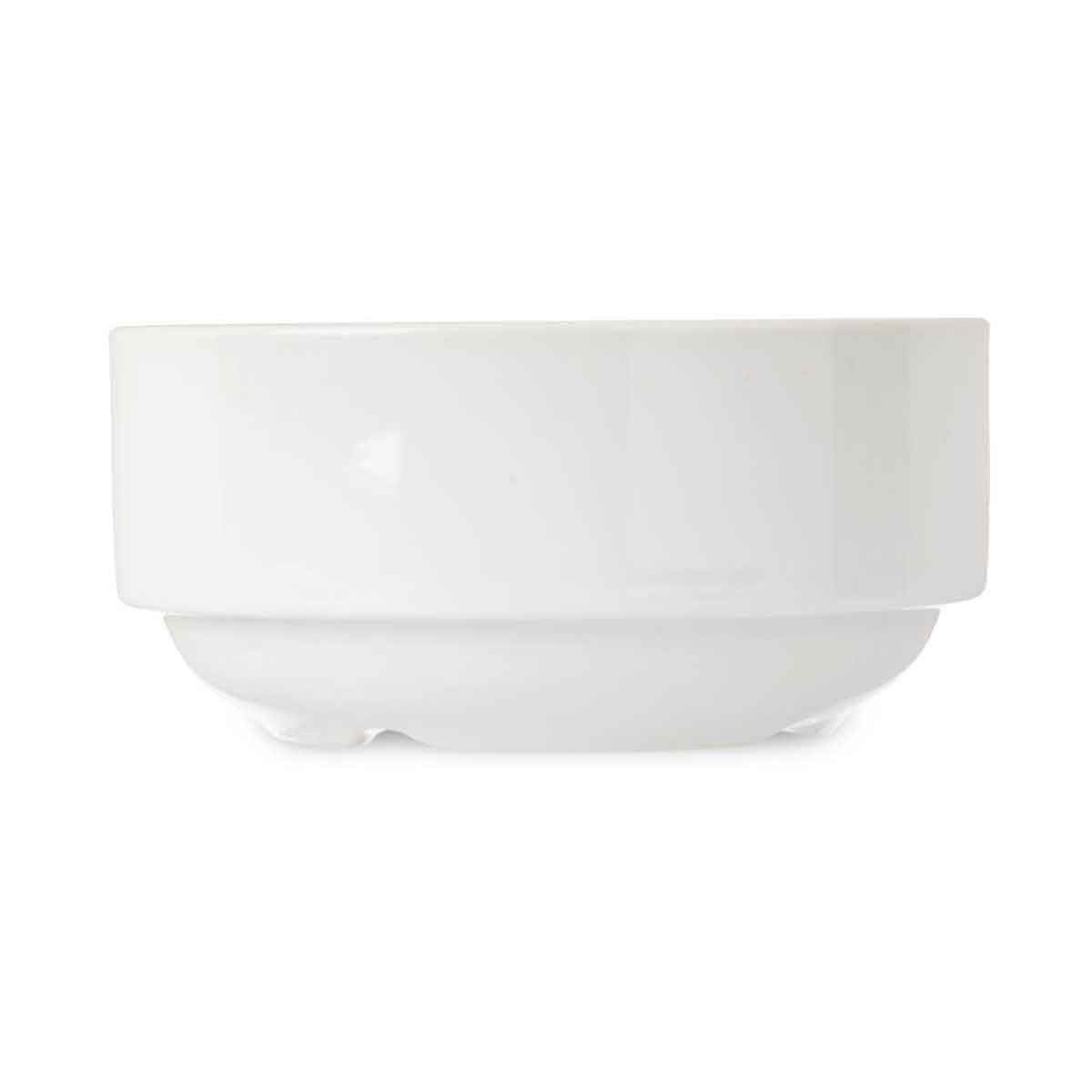 Cuenco Apilable Blanco De Porcelana 42cl