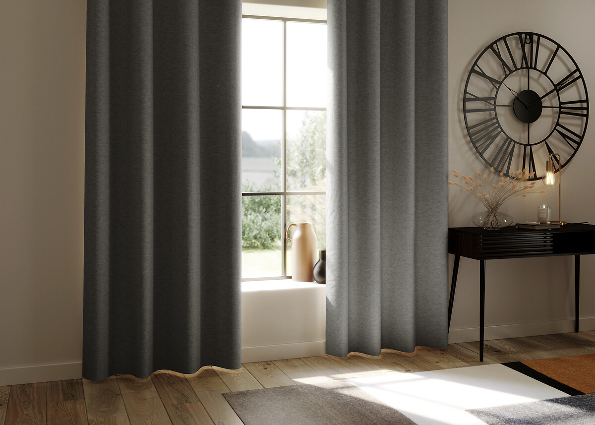 Cortina Opaca Gris Oscuro 140x260Cm