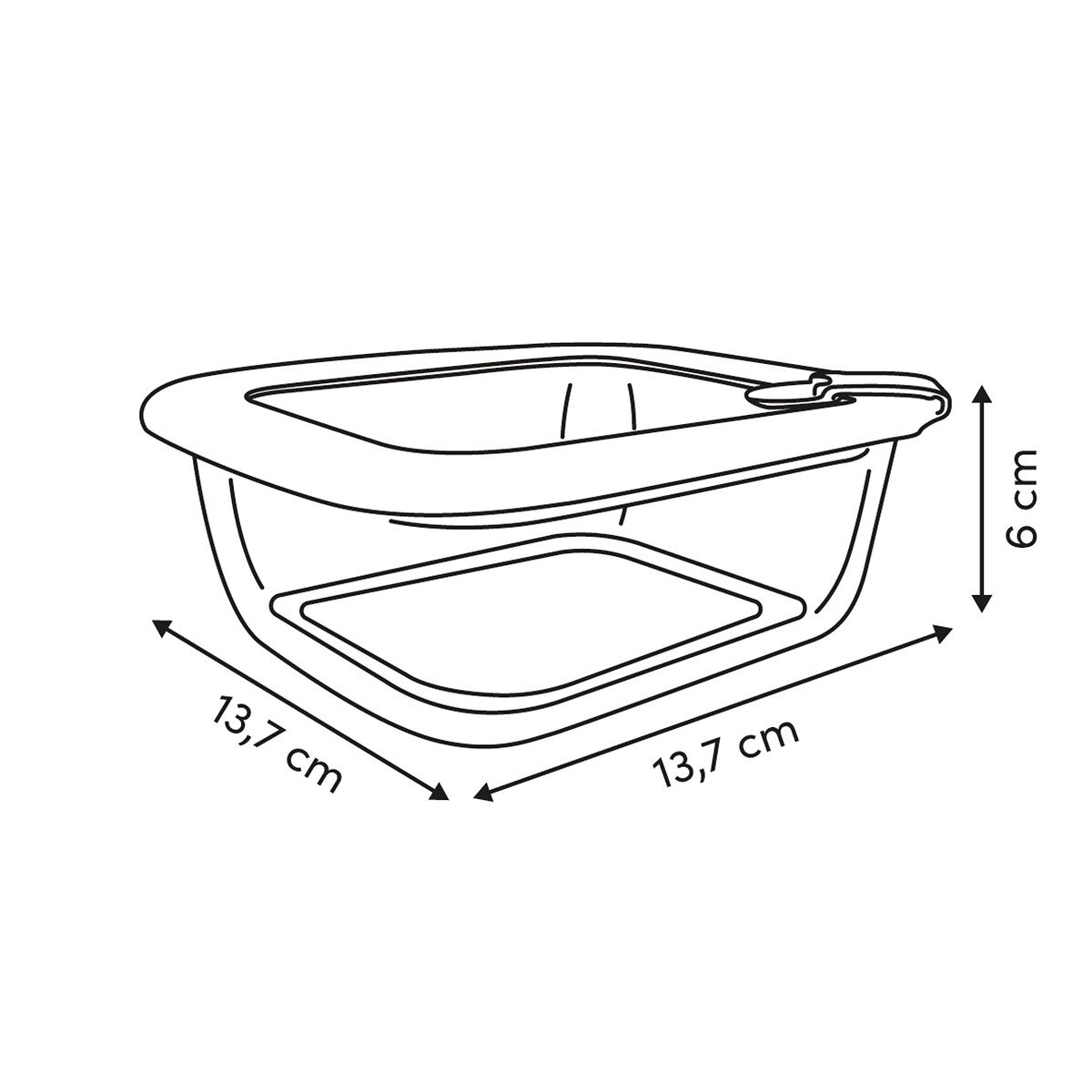 Herm&eacute;tico rectangular SILEAT 0,5L