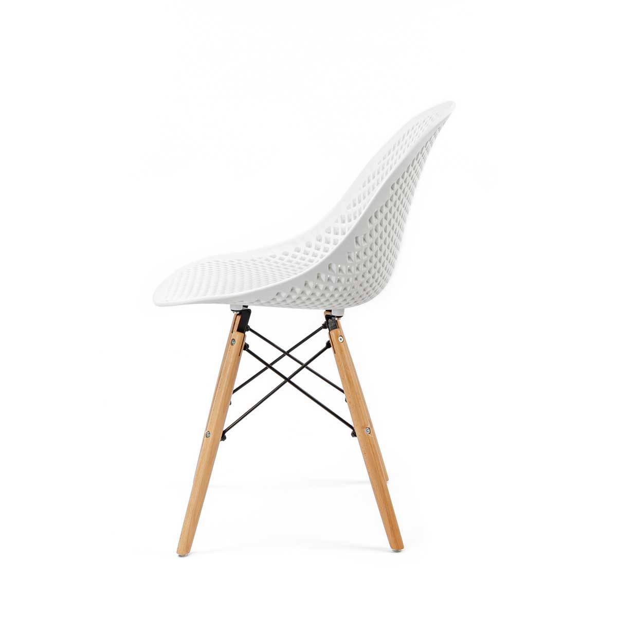 Silla Mezy Blanca Con Patas De Madera