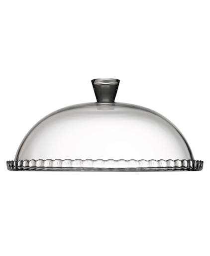 Plato De Tarta De Vidrio C/Tapa