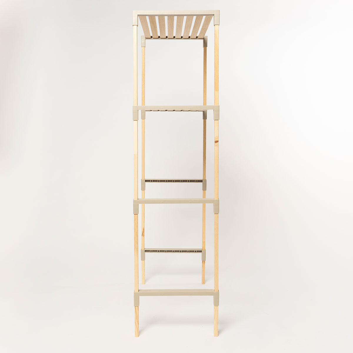 Estante para lavadora beige de madera