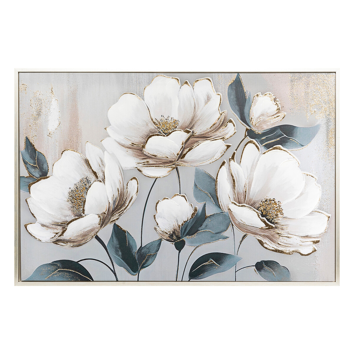 Cuadro decorativo con relieve de flores MARGARET