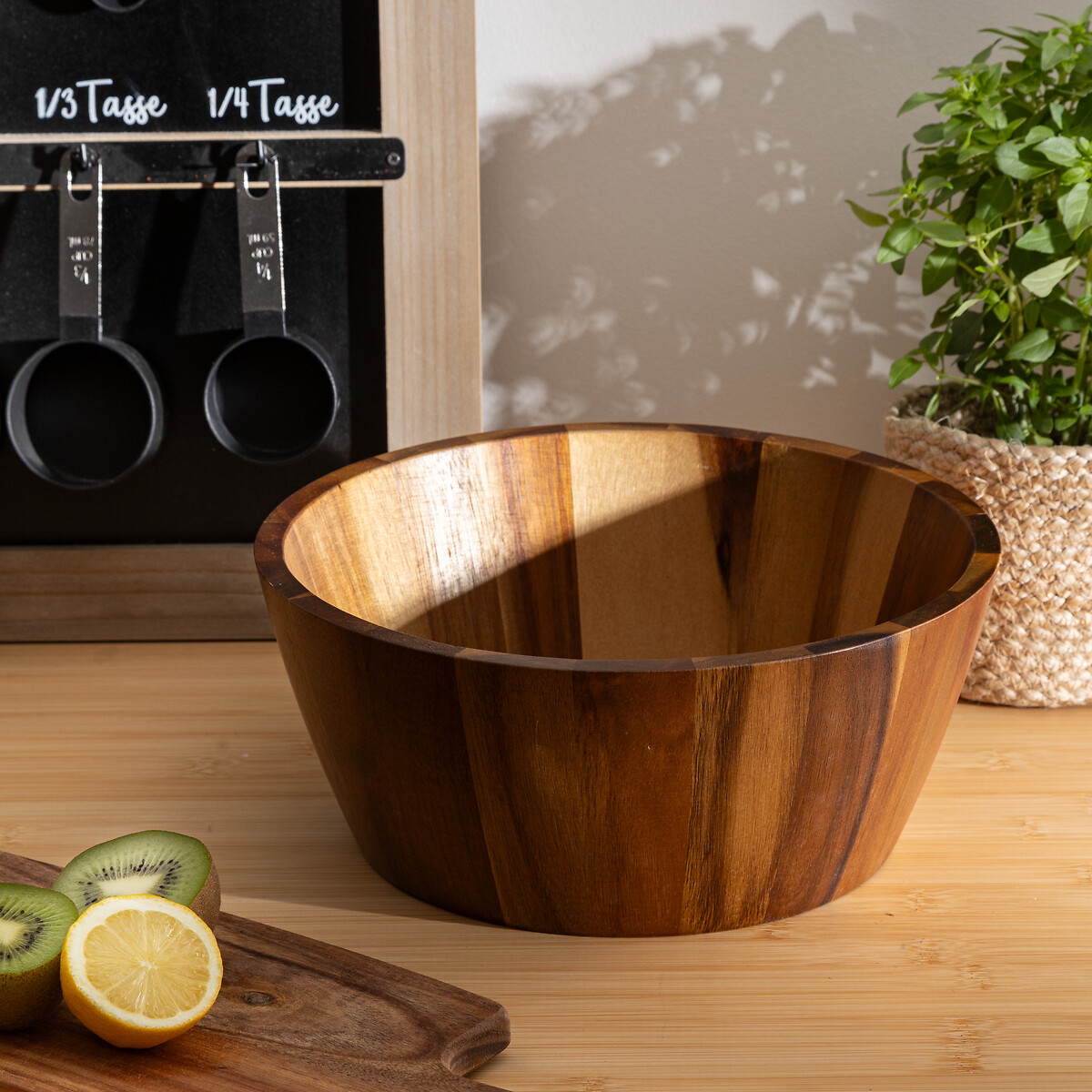 Saladeira Alicante Em Madeira Ac&aacute;cia 28cm