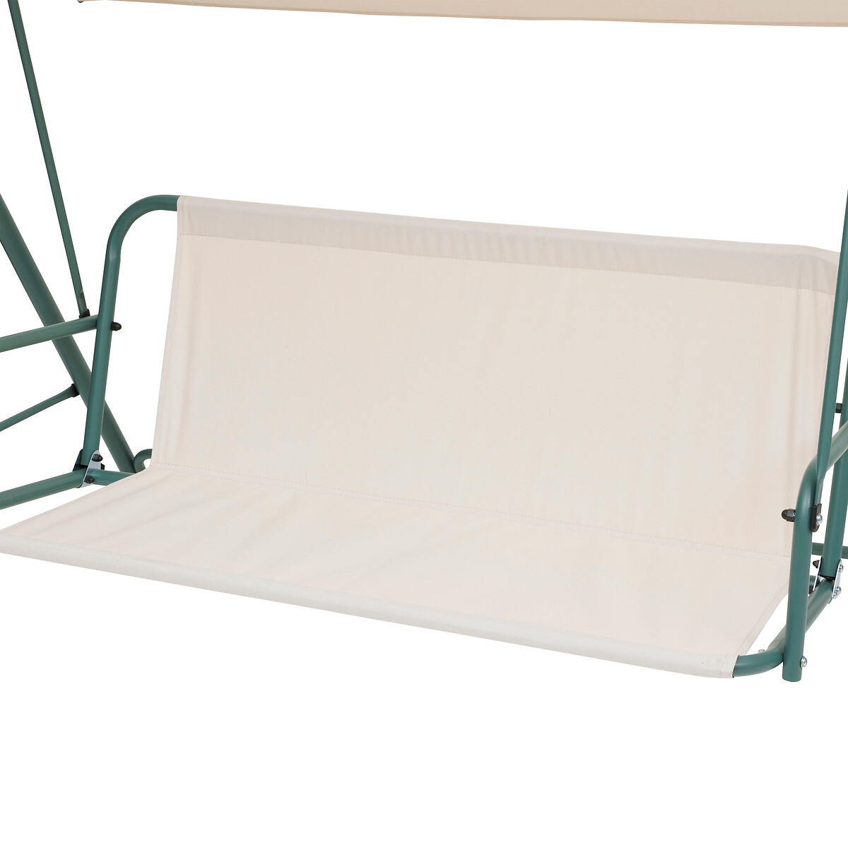 Columpio de acero beige y verde