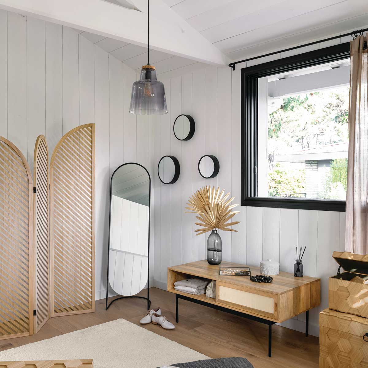 Espejo De Pie Metálico 39x40x140Cm 