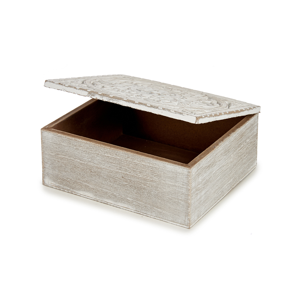 Caja Decorativa De Madera 16.5x19.5x8Cm