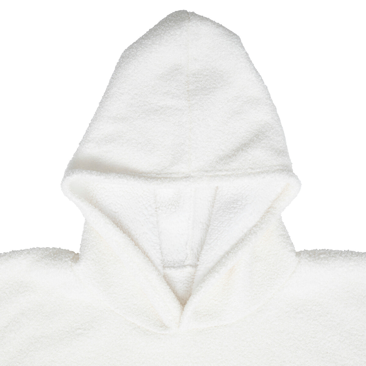 Manta Sudadera Con Capucha Bouclé Marfil