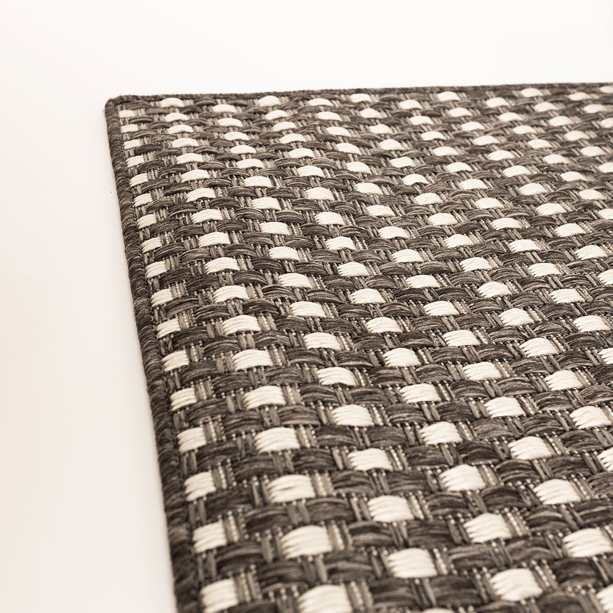 Alfombra trenzada gris 120x170cm