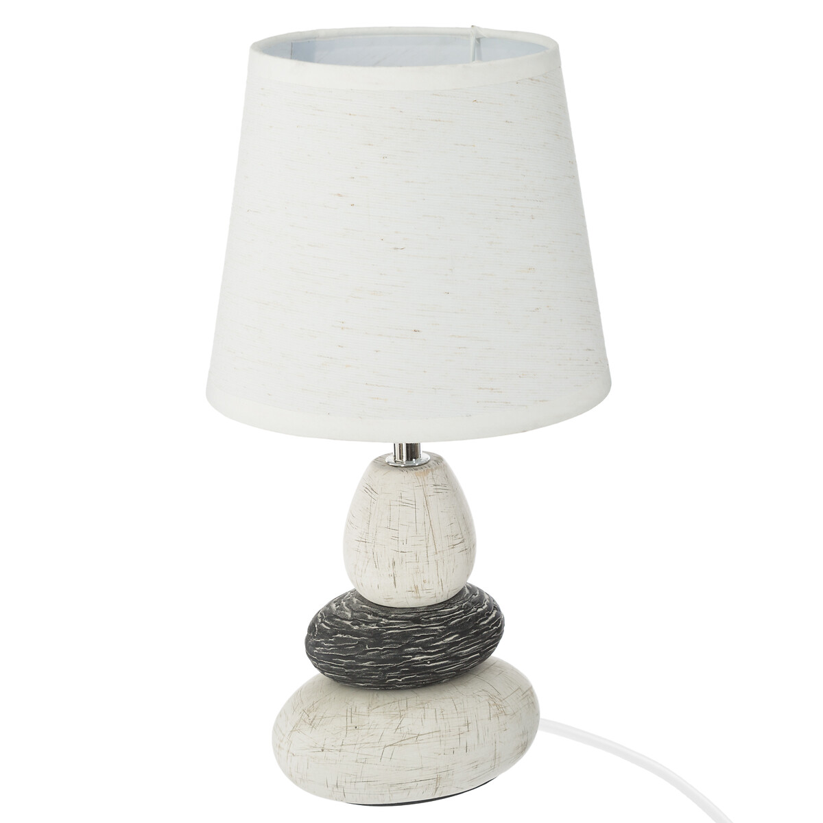 L&aacute;mpara De Mesa Clary 3 Piedras 33Cm