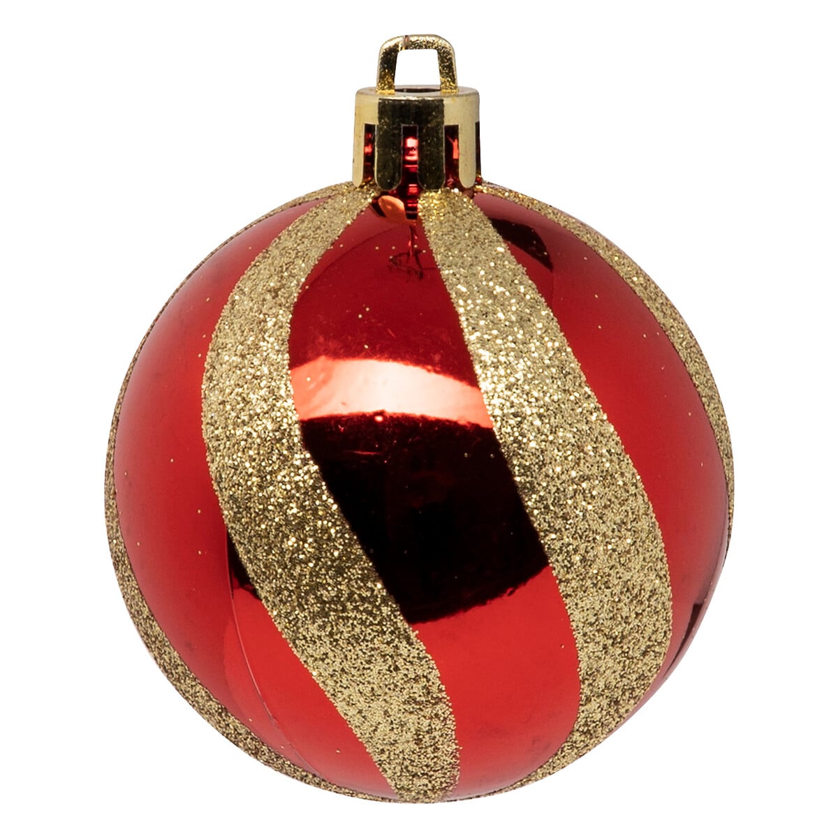 Set 25 Bolas Navide&ntilde;as Rojo Y Dorado 6cm