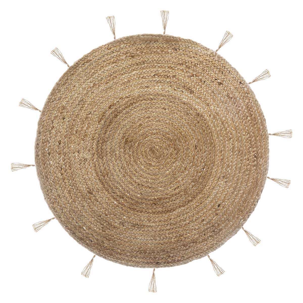 Alfombra LUREX COSY beige de yute 80cm