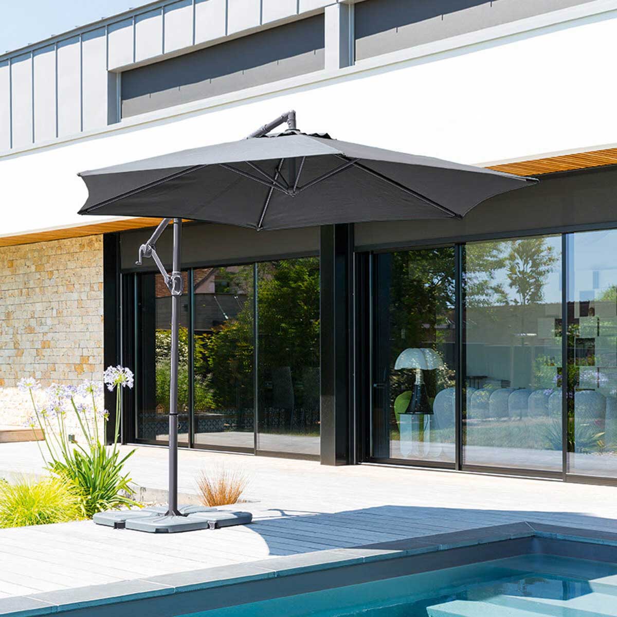 Parasol JANEIRO antracita 3m