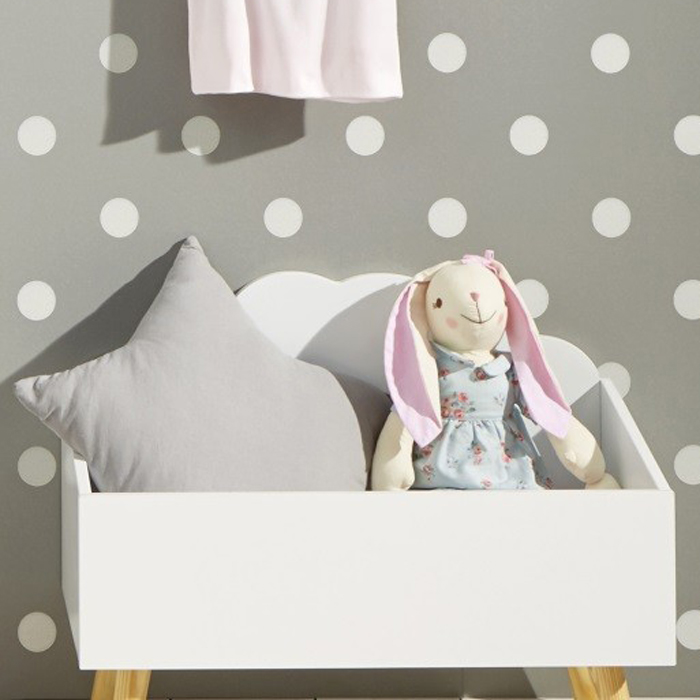 Caja De Juguetes De Mdf Nube 58x45x28Cm