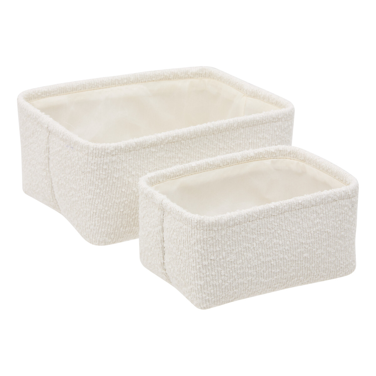Set de 2 cestos blancos