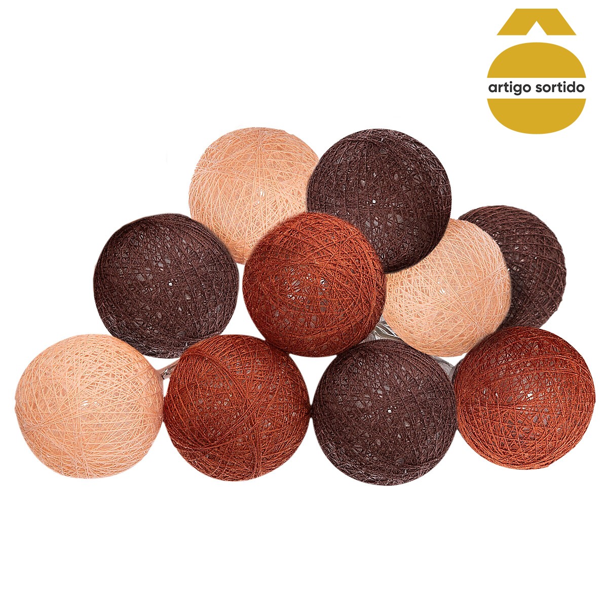 Guirnalda De 10 Bolas Led 6Cm Surtida