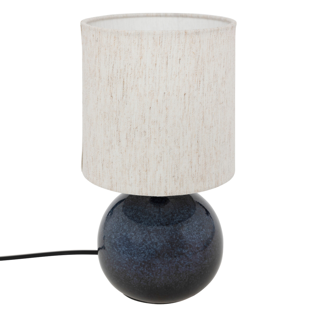 L&aacute;mpara de mesa GAIA azul oscuro de cer&aacute;mica 28cm