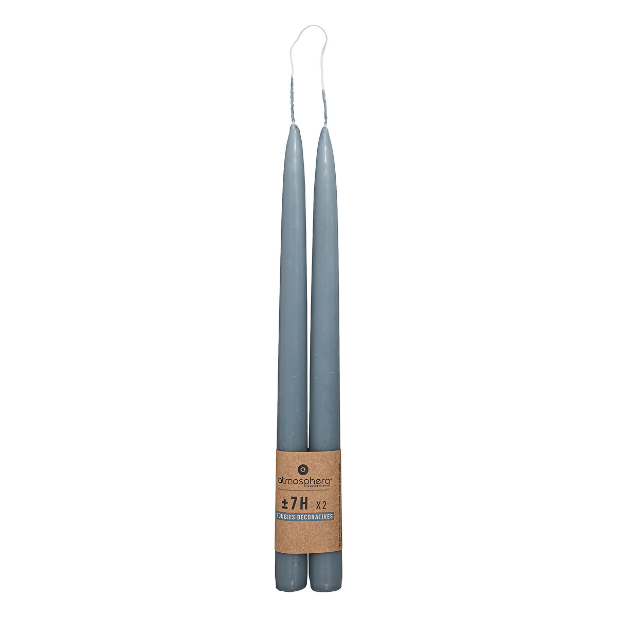 Paquete 2 Velas Candelabro Azul Hugo