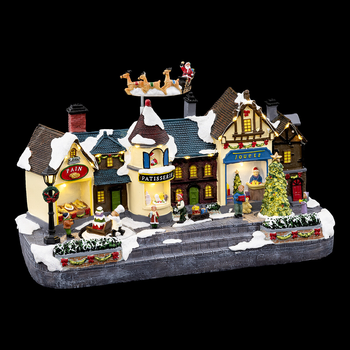 Aldeia Natalícia Com Trenó Voador