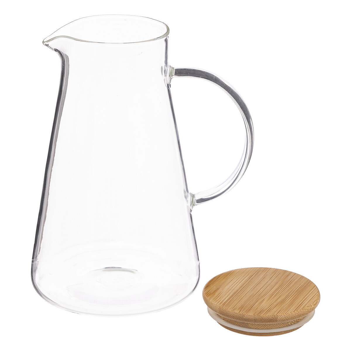 Jarra Chila De Vidrio C/Tapa Bamb&uacute; 1.5L 