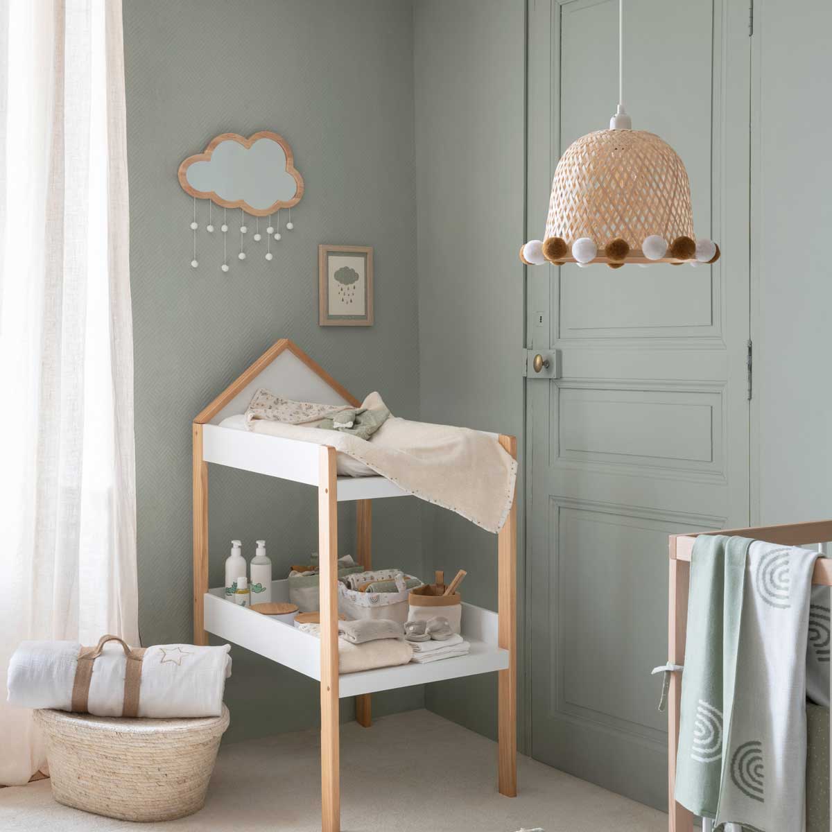 Espejo Nube Con Pompones