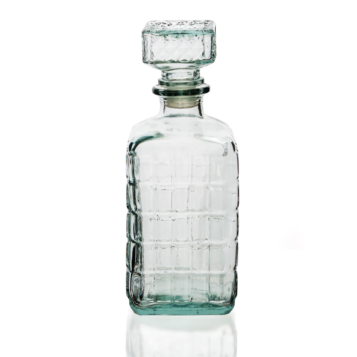 Garrafa De Licor Quadrada Em Vidro 1l