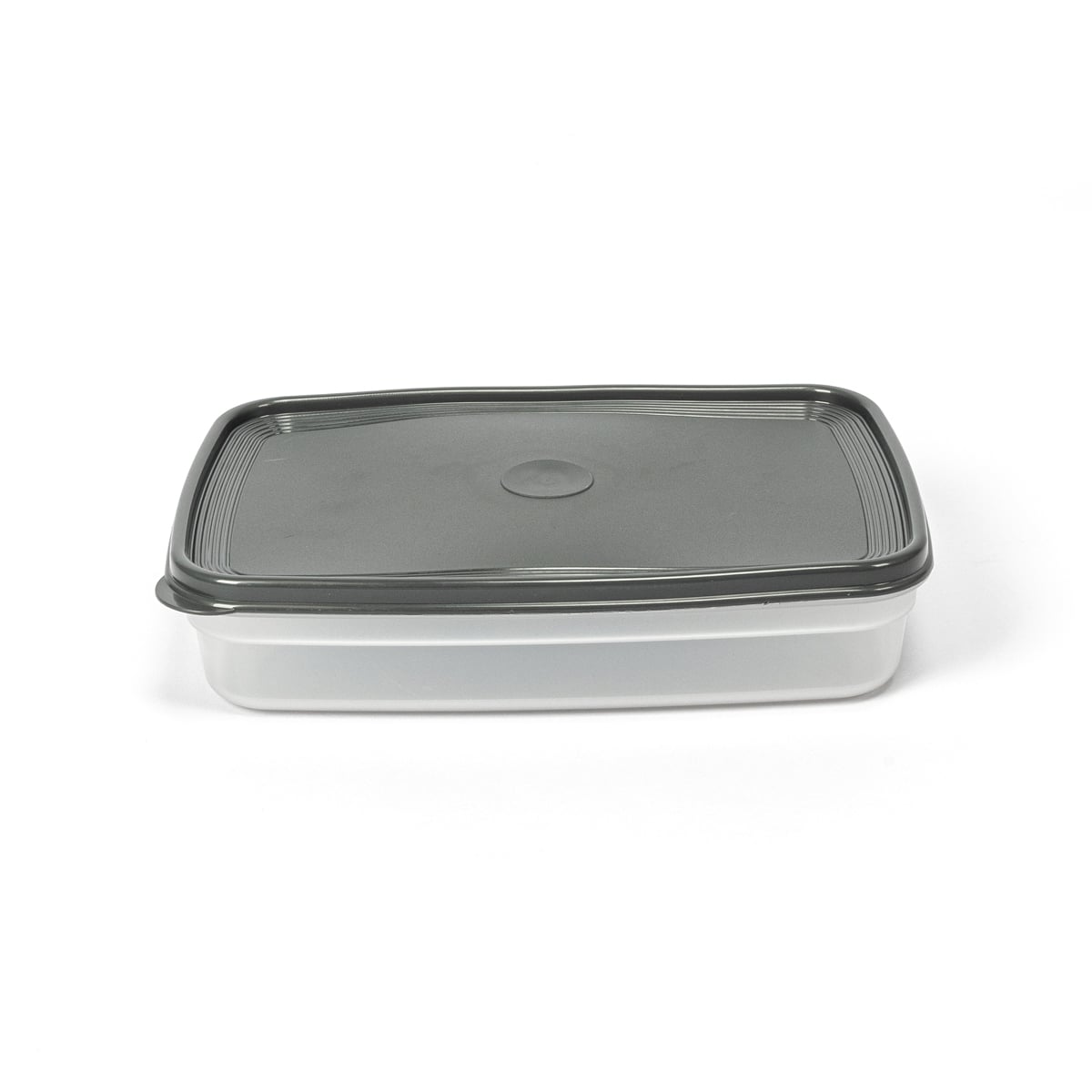 Herm&eacute;tico Rectangular C/Tapa Gris 2.2L