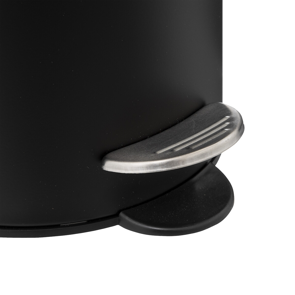 Cubo wc negro de metal soft close 3L