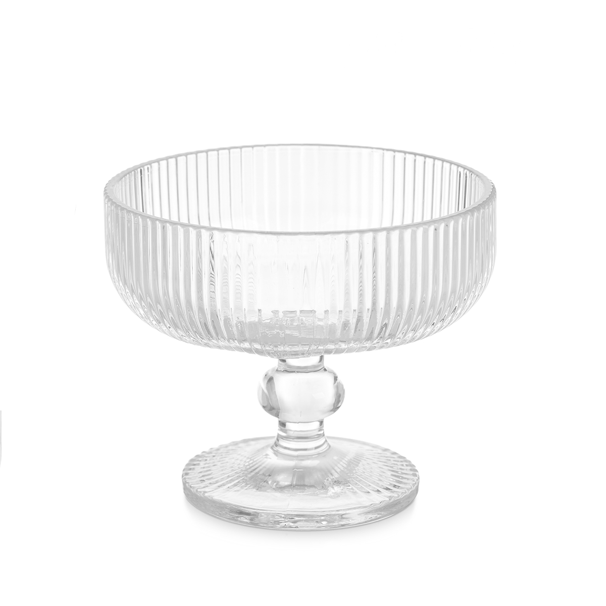 Ta&ccedil;a De Gelado Riscas Transparente Em Vidro 31cl
