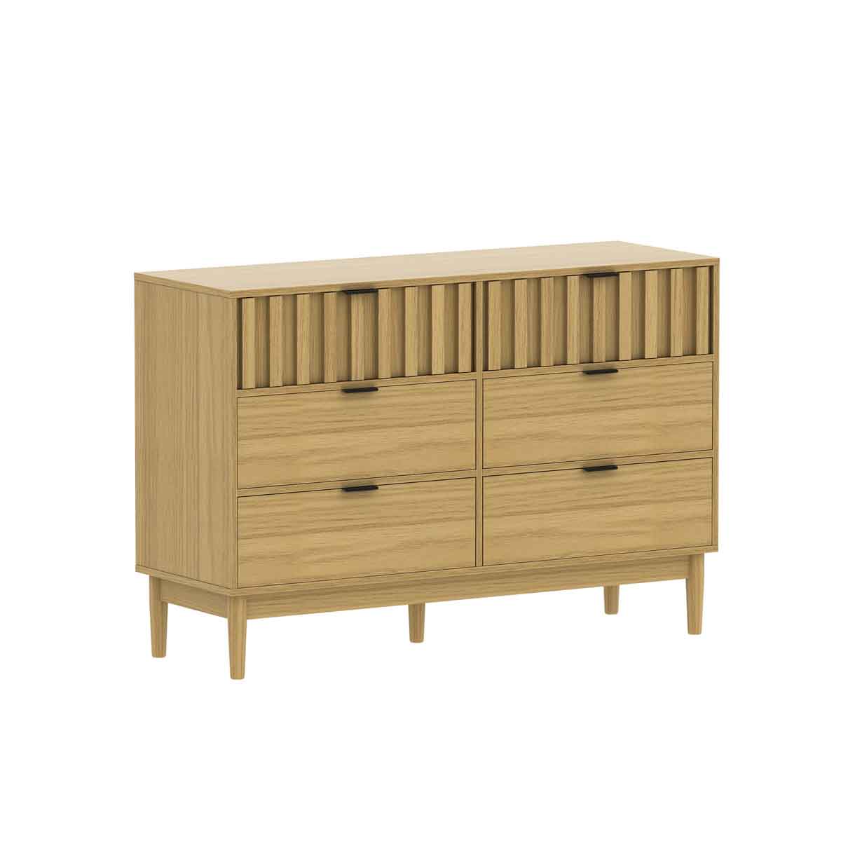 Mueble de apoyo RAWA beige con 6 cajones