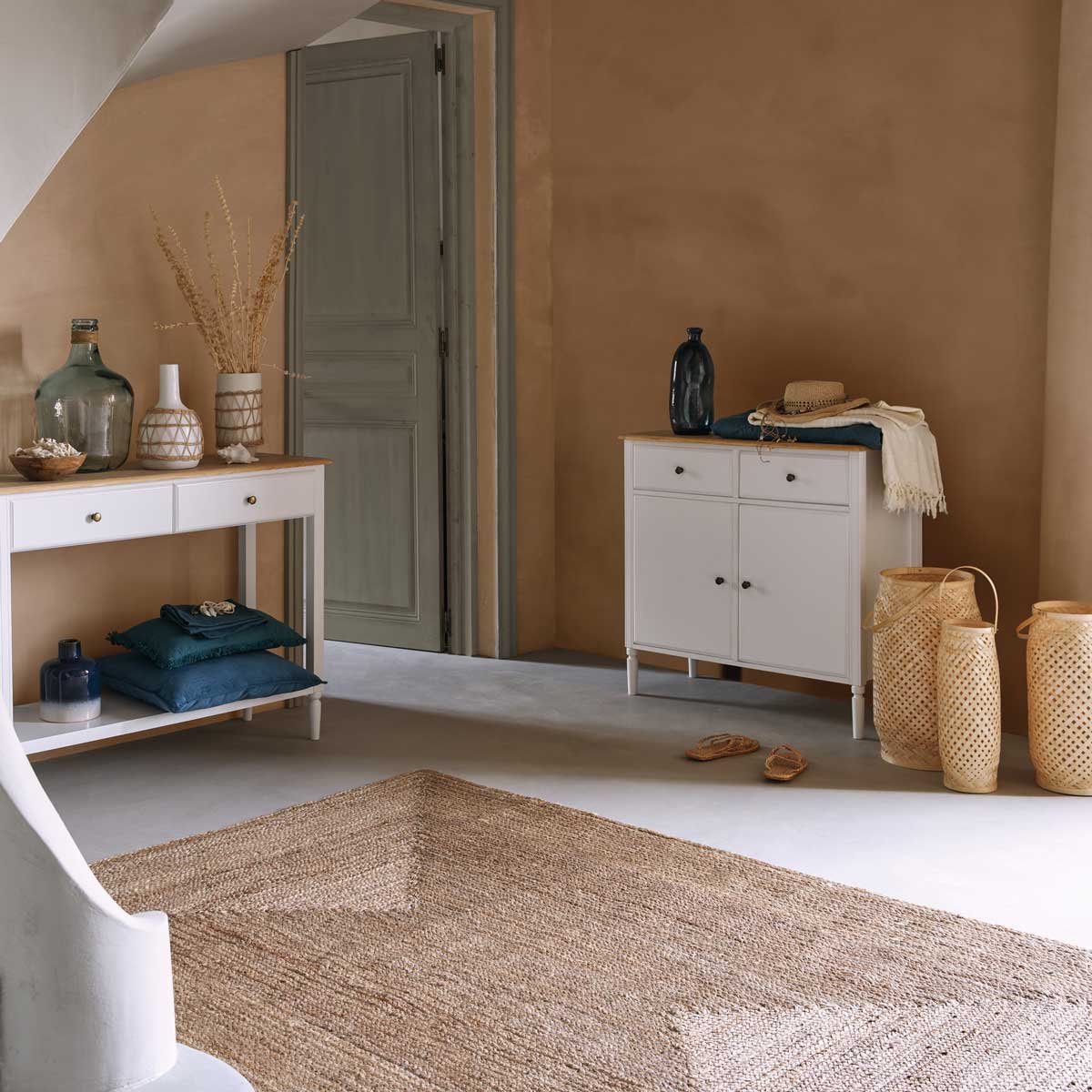 Lanterna Natural Cross Em Bambu 47cm