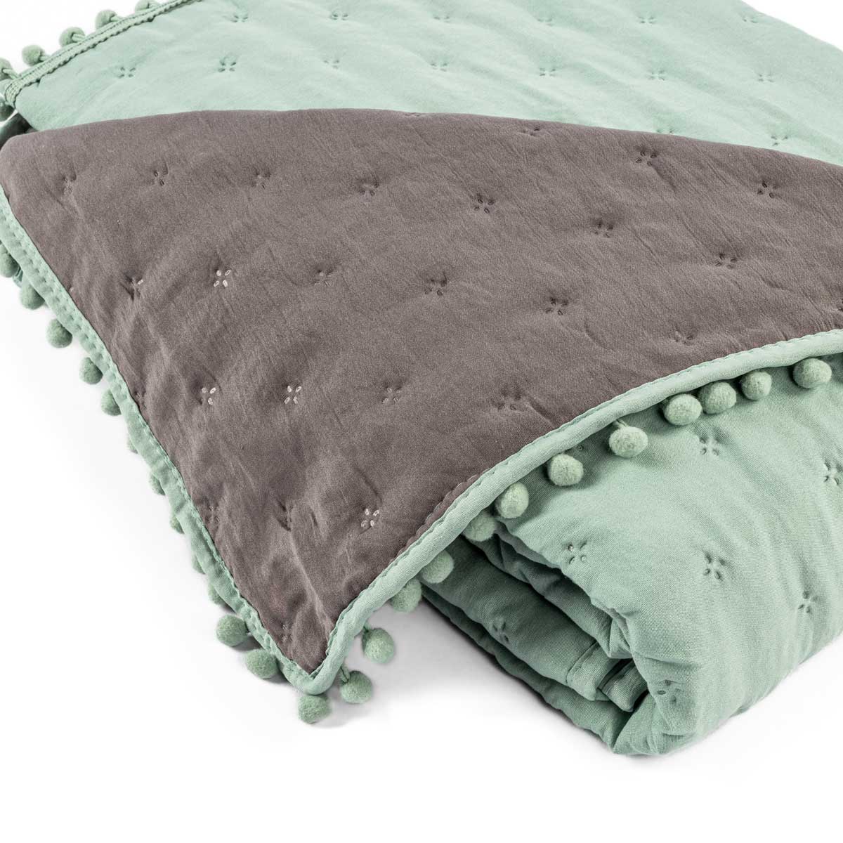 Edredón Bear Verde/Gris 140x220Cm