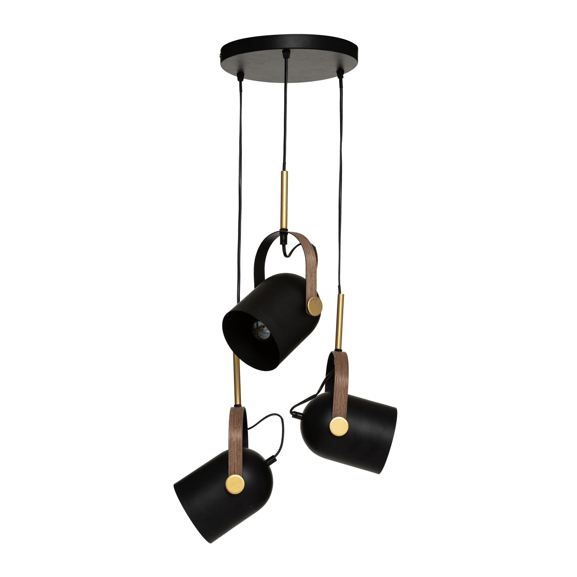 L&aacute;mpara De Techo Metal Negra 25x83Cm