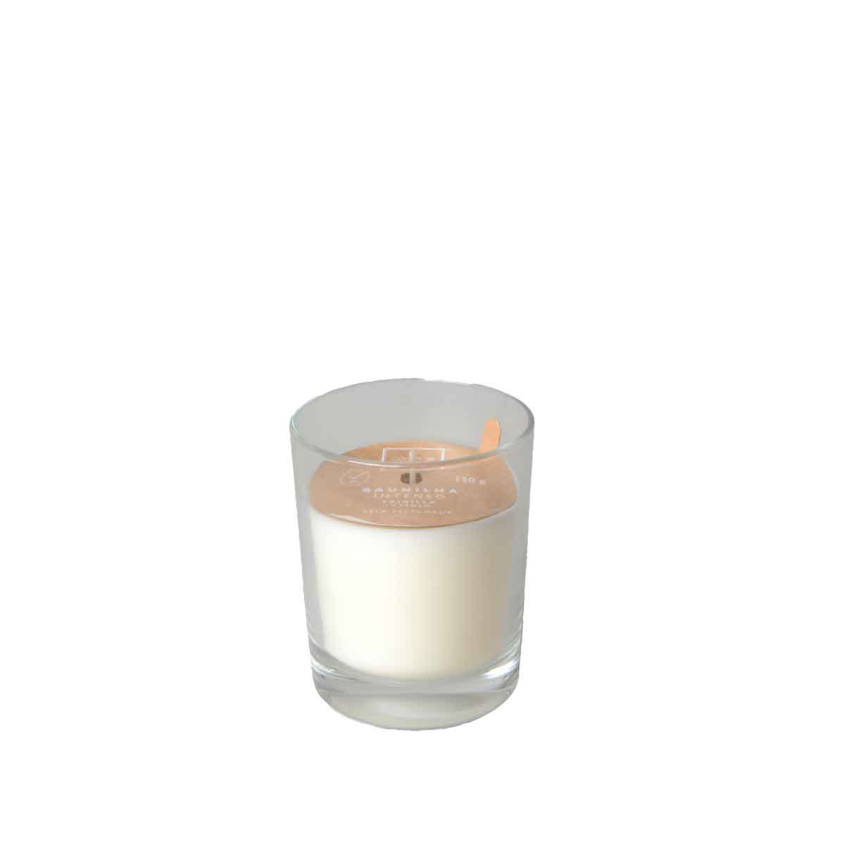 Vela perfumada en vaso de vidrio vainilla 150gr