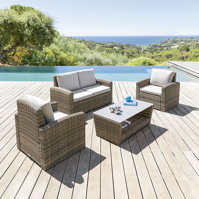 Conjunto POLYNESIA NATURAE de ratán sintético