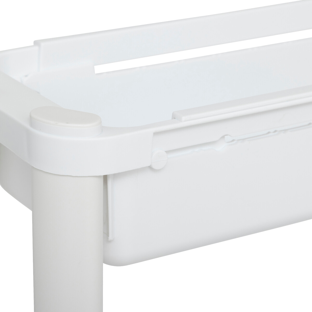 Carrito De Cocina Blanco Extensible Con 4 Cestos