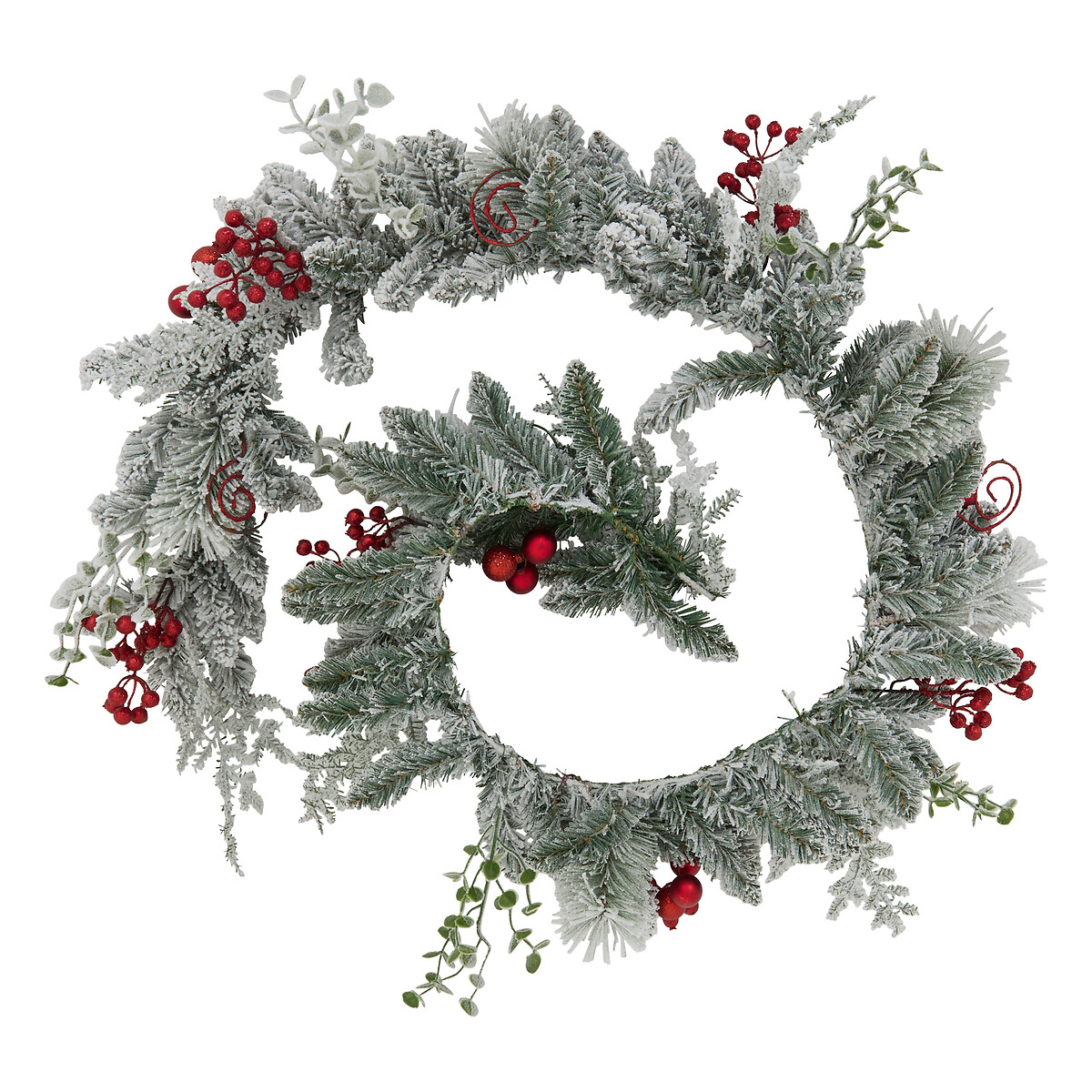 Guirnalda Con Efecto Nieve Y Bayas 180cm 