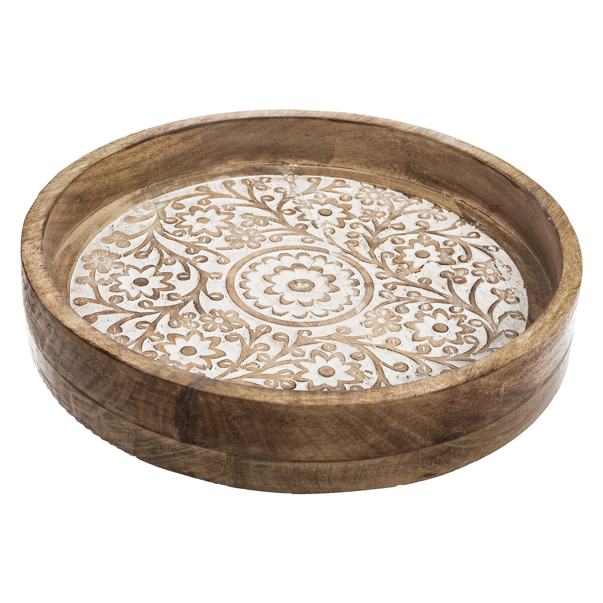 Bandeja Decorativa De Madera 34.5x6Cm