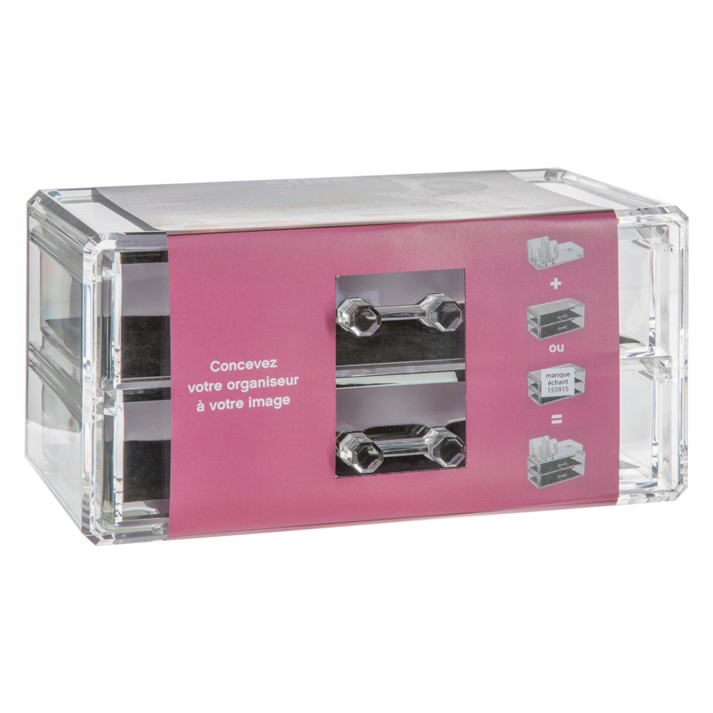 Joyero Acr&iacute;lico Con 2 Cajones